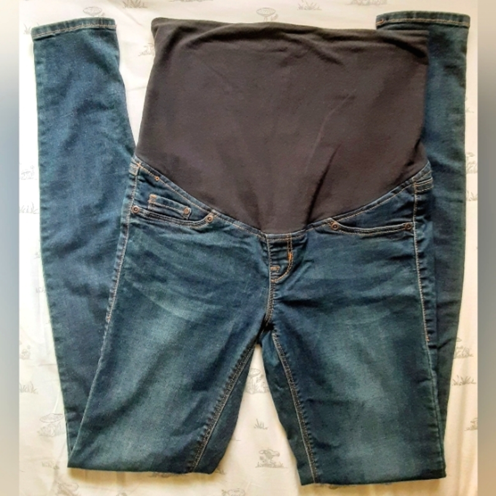 H&M MATERNITY SUPER SKINNY HIGH RIB JEANS SIZE 2